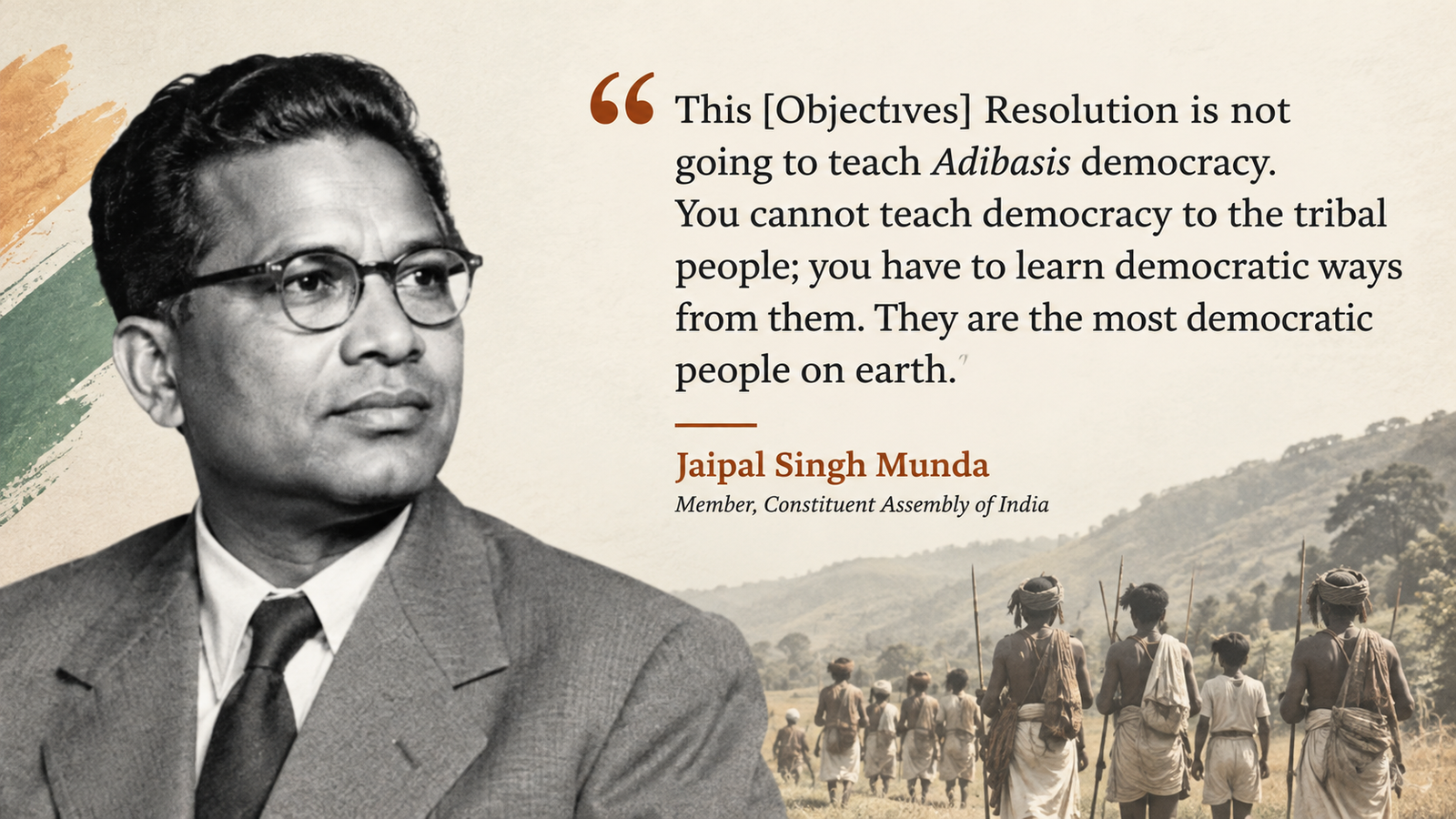Jaipal Singh’s assertion on Nehru’s Objectives Resolution